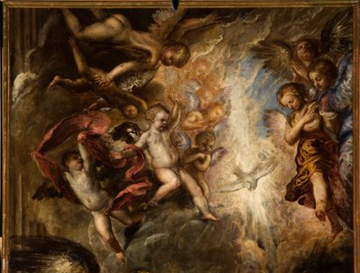 The Annunciation, (detail) by Tiziano Vecelli